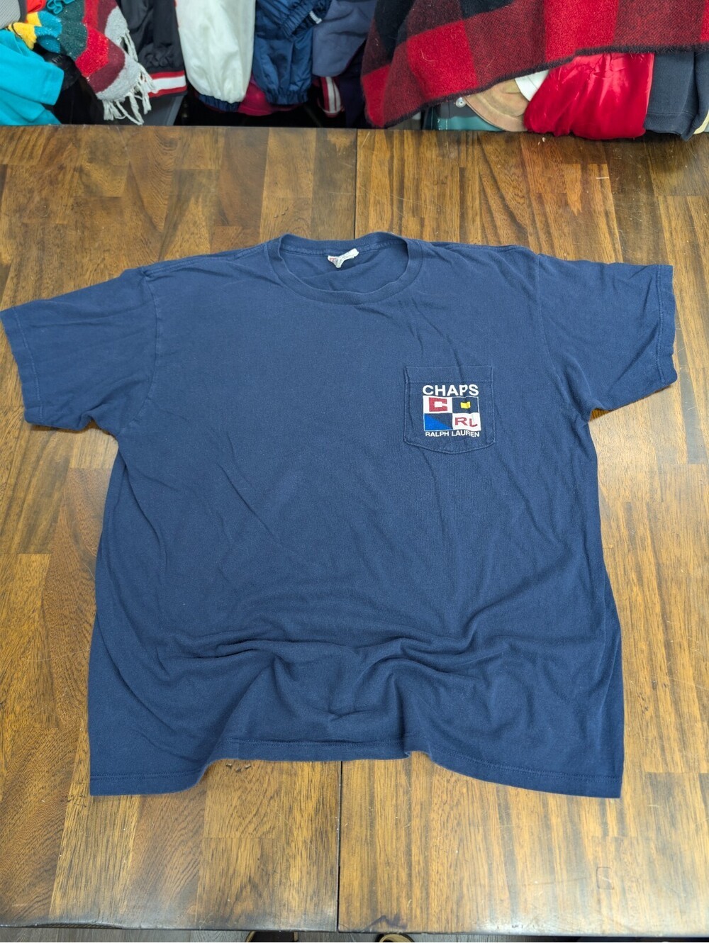 Vintage Chaps Ralph Lauren Pocket T Shirt Mens XL USA Made